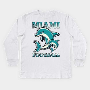 Football Fan Design Kids Long Sleeve T-Shirt